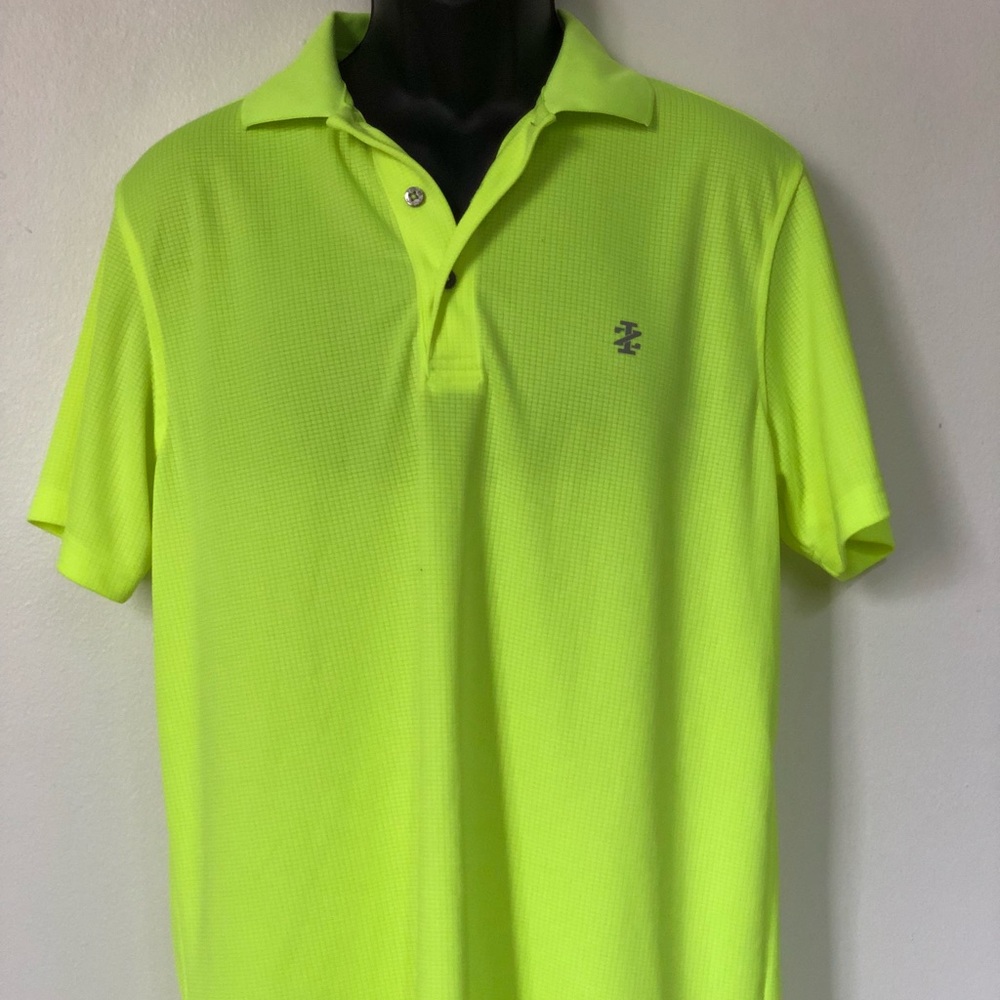 Izod Golf Dri-fit Tshirt, Neon Green, Size Medium